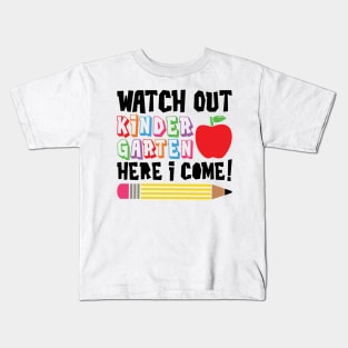 Watch Out Kindergarten, Here I Come Funny Kids School Kids T-Shirt